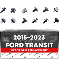 Ford Transit Body Fastener Kit - Compatible with Bumper, Grille, Fender, Door Trim, Wheel Opening, More - Plastic and Metal