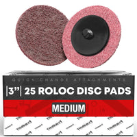 3M SC-DR 2" Roloc Disc, Medium Grit, Type R, Pack of 25 - Sanding Surface Conditioning Discs for Metal - Conditioning Disc Medium 2"