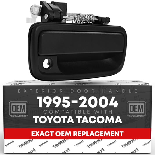 Toyota Tacoma Exterior Door Handle, Front Right Passenger Side - Smooth Black with Keyhole - Passenger Handle (Plastic)