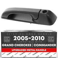 Jeep Commander Cherokee Front Left Driver Side Exterior Door Handle - Textured Black with Keyhole - Front Driver Handle