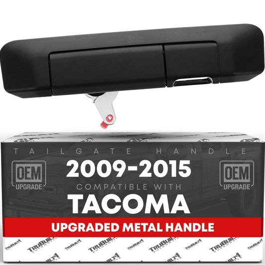 Toyota Tacoma Tailgate Handle Assembly, Upgraded Metal - Textured Black w/ Camera Hole - Texture Tailgate Handle