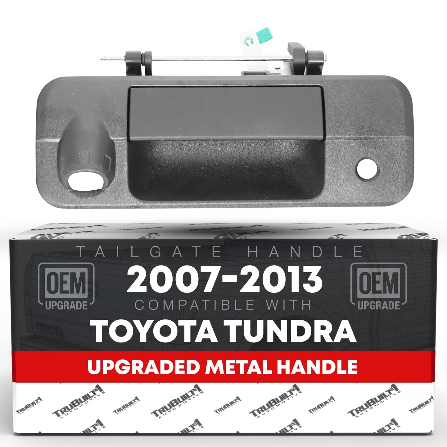 Toyota Tundra Tailgate Handle Assembly, Upgraded Metal - Textured Black - Upgraded Metal Handle