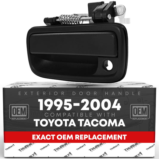 Toyota Tacoma Exterior Door Handle, Front Left Driver Side - Smooth Black, Plastic - Driver Handle (Plastic)