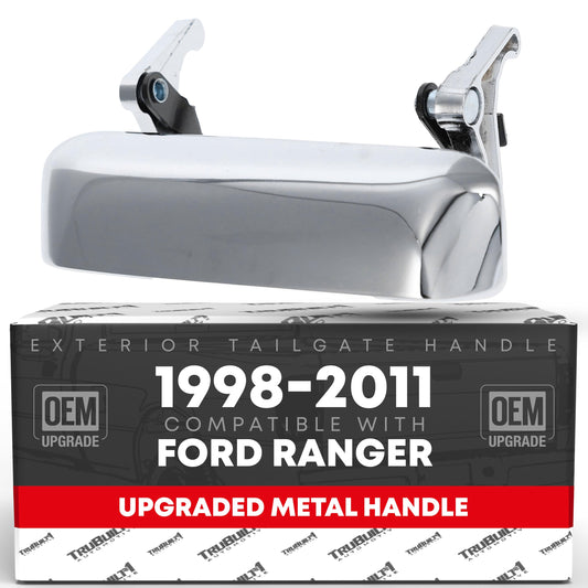 Ford Ranger Tailgate Handle Latch Upgraded Metal - Exterior Assembly, All Chrome - All-Chrome Tailgate Handle