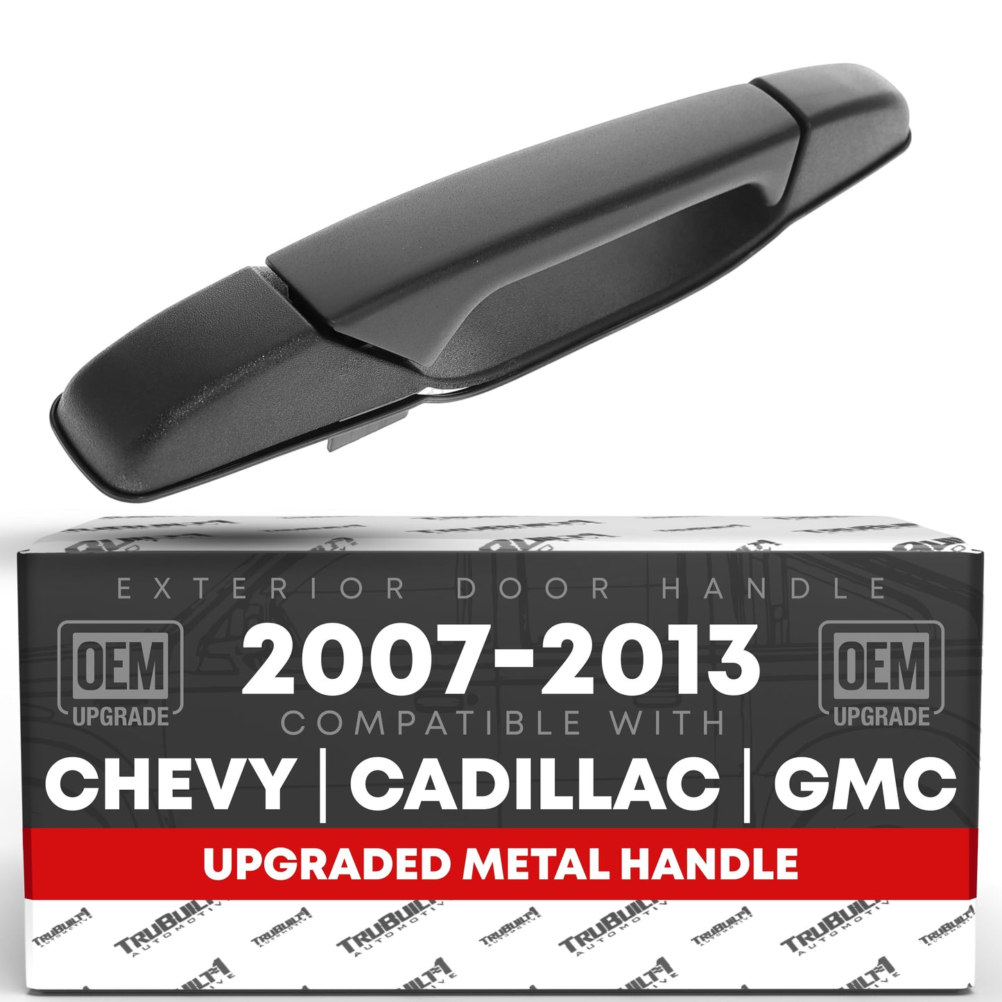 Chevrolet Silverado; GMC Sierra 1500 2500 3500; Cadillac Escalade Exterior Front Passenger Door Handle, Textured Black - Front Passenger Handle without Keyhole