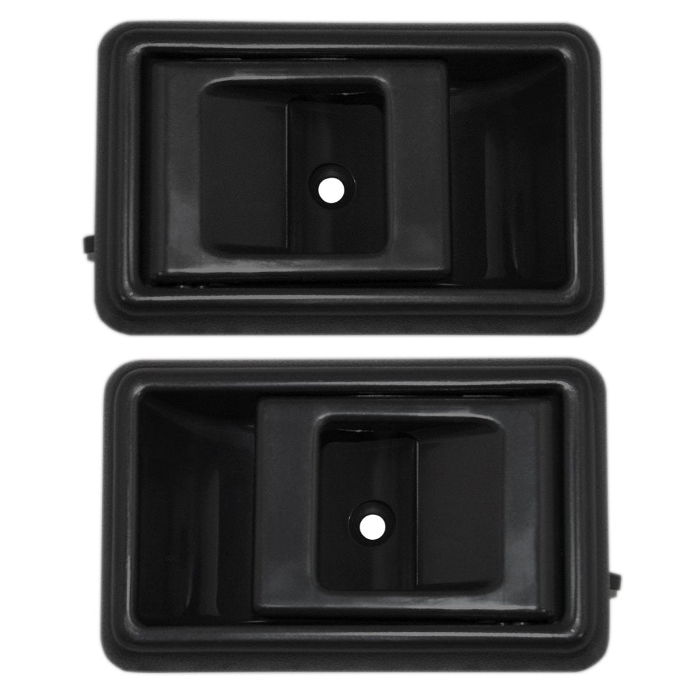 T1A 69206-89105-A 69205-89105-A Black Door Handle Pair Replacement for 88-92 Toyota Corolla 4Runner Camry Tacoma Geo Prizm Interior Passenger and Driver Side Front or Rear