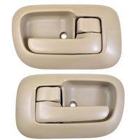 T1A Beige or Tan Front Left Driver's and Right Passenger's Sides Pair of Interior Door Handle Replacements for 1998-2003 Toyota Sienna Mini Van T1A-69205-30120-A0 and T1A-69206-30120-A0