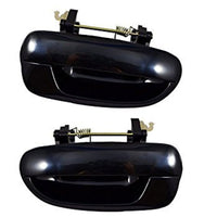 T1A Driver and Passenger Side Outside Door Handles Pair Replacement for 2000-2006 Hyundai Accent OE Exterior Black Color, Fits Left and Right Side T1A-8365025000 and T1A-8366025000