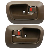 T1A Dark Brown Front Left Driver's and Right Passenger's Sides Pair of Interior Door Handle Replacements for 1998-2003 Toyota Sienna Mini Van T1A-69206-AA010-E1 and T1A-69205-AA010-E1