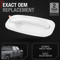 Chevrolet Silverado, Suburban, Tahoe, GMC Sierra, Yukon Exterior Door Handle, Rear Right Passenger Side - Olympic White - Rear Passenger Door Handle