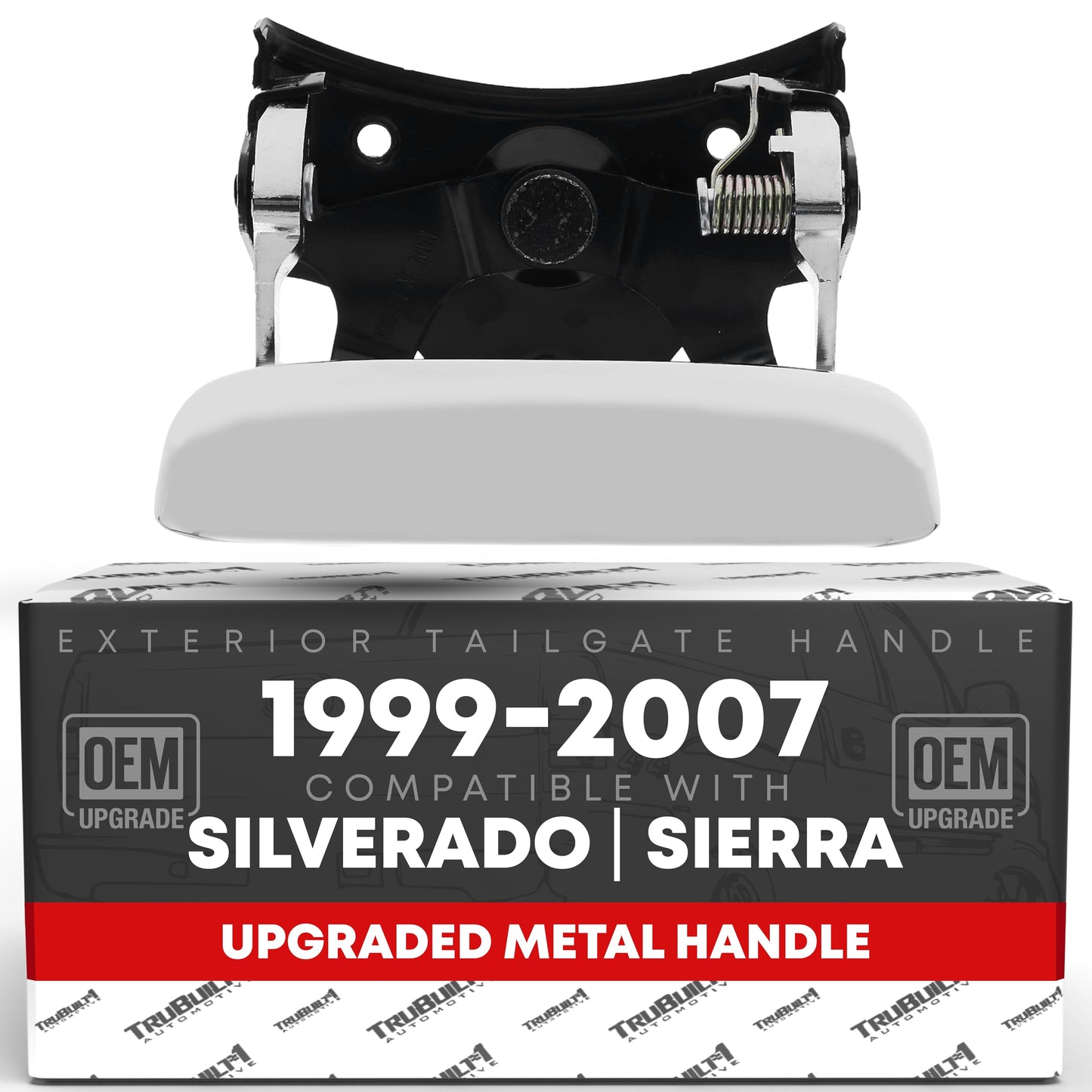 Chevrolet Silverado 1500 2500 3500 Classic HD, GMC Sierra 1500 2500 3500 Classic HD Tailgate Handle Latch Upgraded Metal - Tailgate Assembly, All Chrome