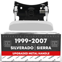 Chevrolet Silverado 1500 2500 3500 Classic HD, GMC Sierra 1500 2500 3500 Classic HD Tailgate Handle Latch Upgraded Metal - Tailgate Assembly, All Chrome