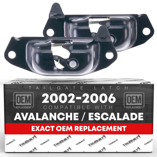 Tailgate Latch, Left & Right - Compatible with 1999-2007 Chevrolet Silverado 1500, 2500, 3500; 02-06 Avalanche; 99-07 GMC Sierra 1500, 2500, 3500; 02-06 Cadillac Escalade, ESV, EXT - OEM 15921948