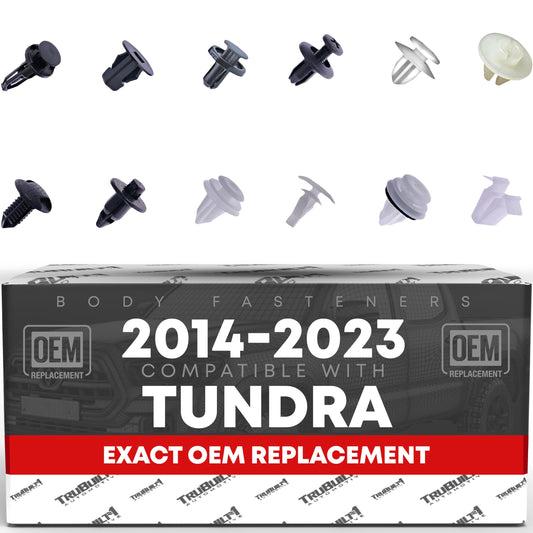 120 pcs Body Fastener Kit - Compatible with 2014-2023 Toyota Tundra - Suitable for Bumper, Grille, Fender, Door Trim, Wheel Opening, More - Plastic and Metal