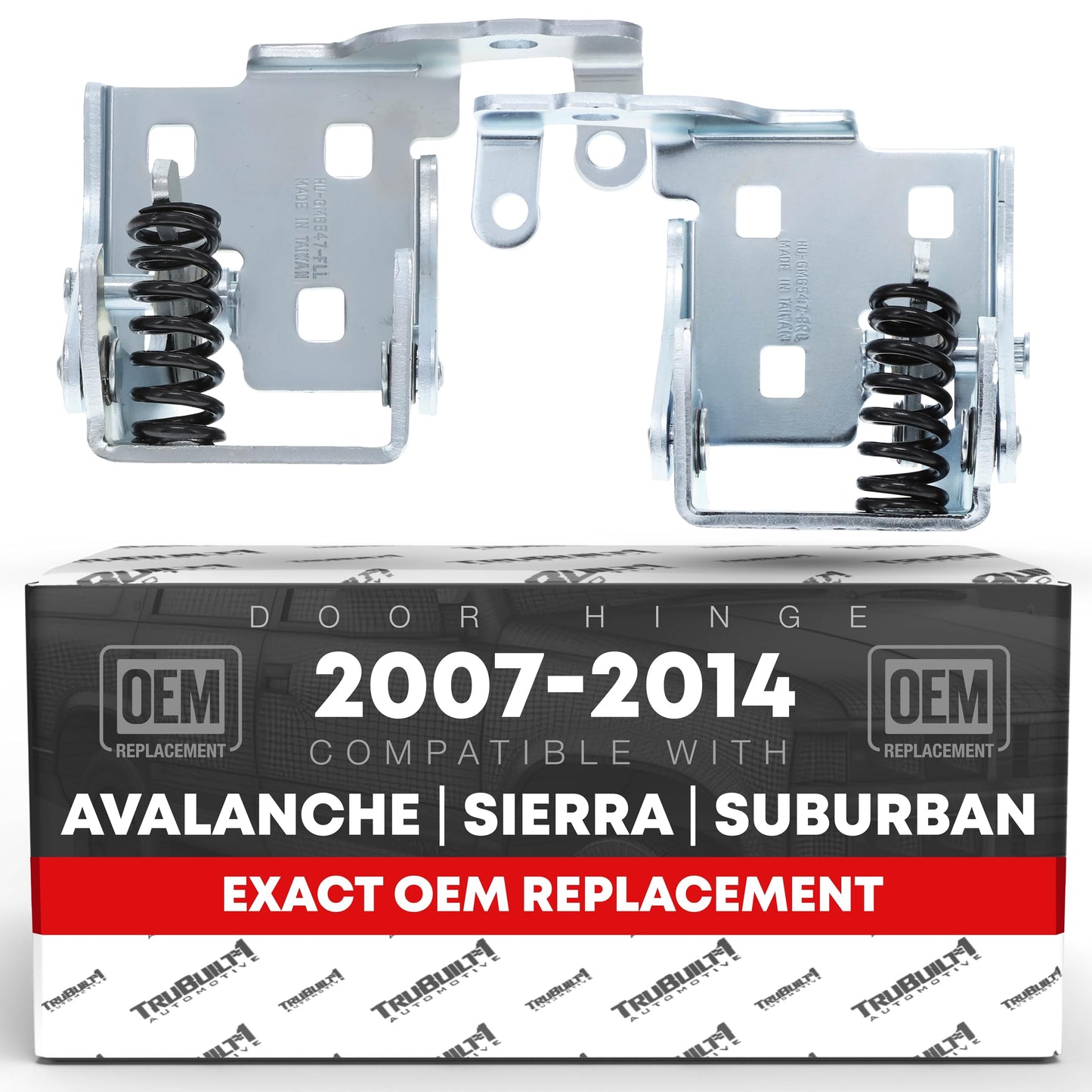 Lower Door Hinge, Front Driver & Passenger - Compatible with 2007-2014 Chevrolet Avalanche, Silverado, Suburban, Tahoe; 07-14 GMC Sierra, Yukon; 07-14 Cadillac Escalade - OEM 20876296 SS, 20969645