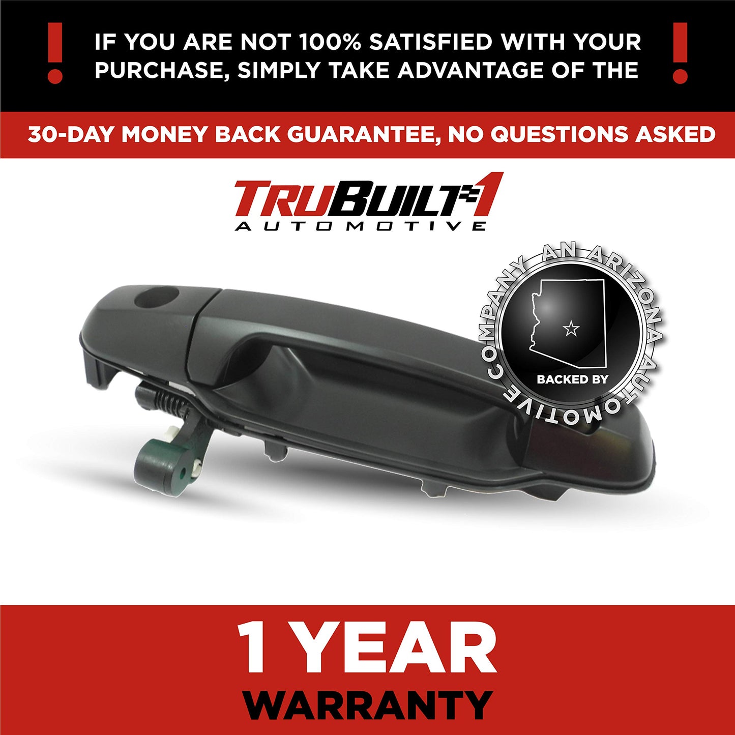 T1A Smooth Black Exterior Front Left Driver Side Door Handle Replacement for 2003-2009 Kia Sorento 82650-3E010XX