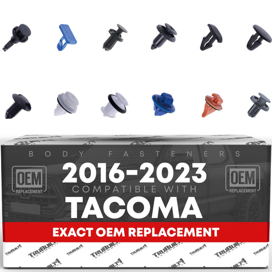 120 pcs Body Fastener Kit - Compatible with 2016-2023 Toyota Tacoma - Suitable for Bumper, Grille, Fender, Door Trim, Wheel Opening, More - Plastic and Metal