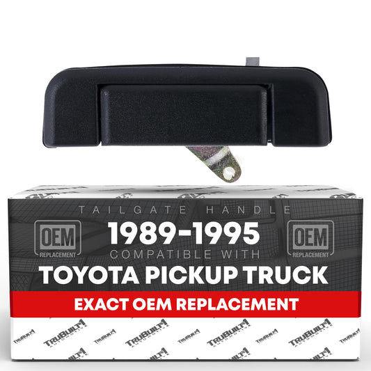 Tailgate Handle Replacement - Compatible with 1989-1995 Toyota 4Runner, 1989-1995 Toyota Pickup Truck - Tail Gate Latch Assembly Handle - Textured Plastic, Black - OEM 69090-71010, TO1915103, 77103