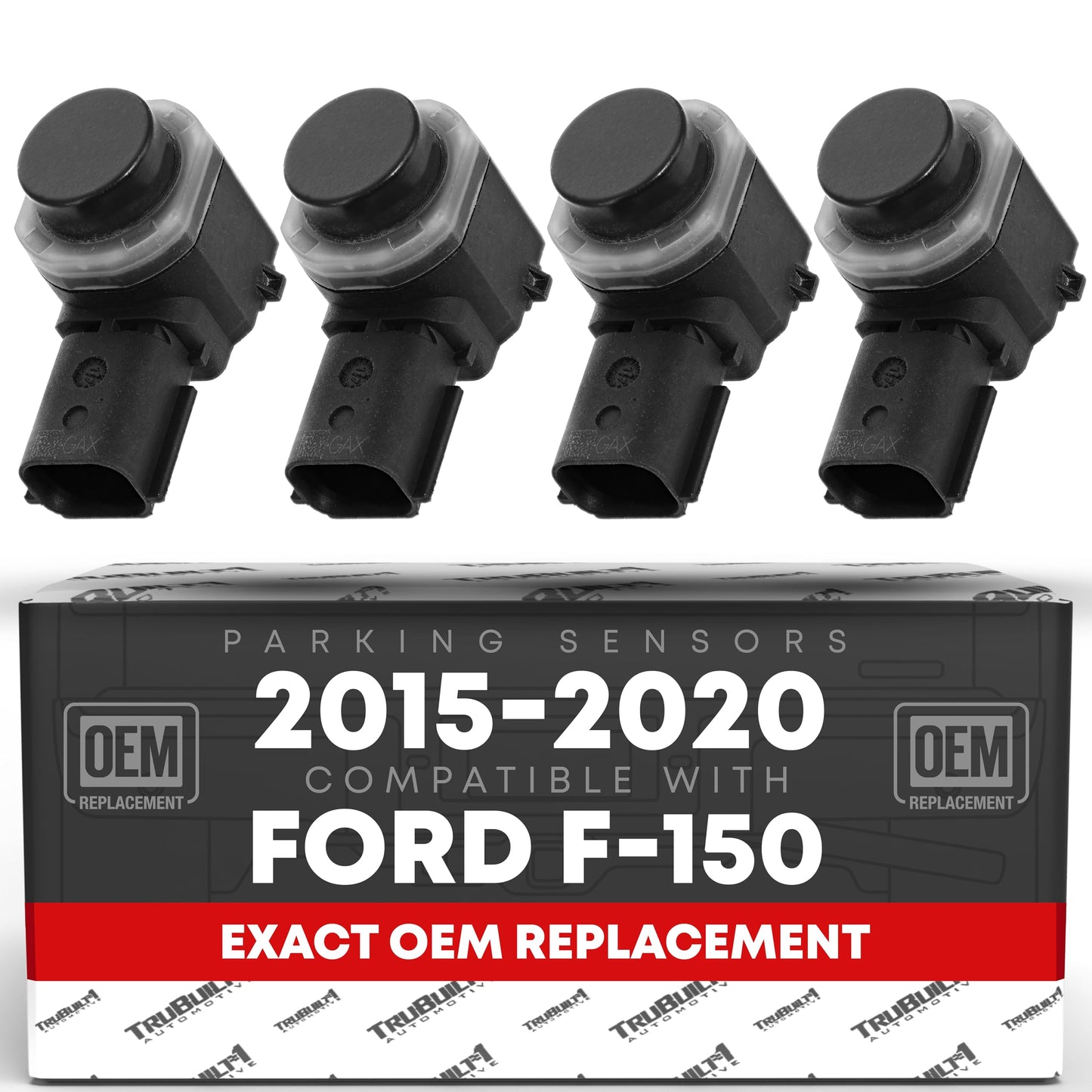 Ford F-150 Super Duty 4-piece Car Parking Sensors - Front or Rear Bumper Parking Aid Sensor, Backup Reverse Parking Assist Kit