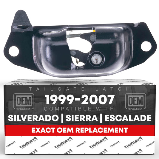 Chevrolet Silverado 1500, 2500, 3500, Avalanche, GMC Sierra 1500, 2500, 3500, Cadillac Escalade, ESV, EXT Tailgate Latch, Rear Right - Metal - Right Tail Gate Left