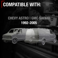 Chevrolet Astro, GMC Safari Exterior Door Handle Set, Front Left & Right - Smooth Finish, Metal - Driver + Passenger Front Handle