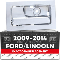 Ford, Lincoln F150 (incl. Harley-Davidson) Interior Door Handle in All Chrome - Driver Side Front & Rear (Crew Cab) - Driver Side - ALL-Chrome