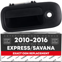 GM Express Van, GMC Savana Exterior Door Handle, Front Left Driver Side - Textured Black - Front Left Handle