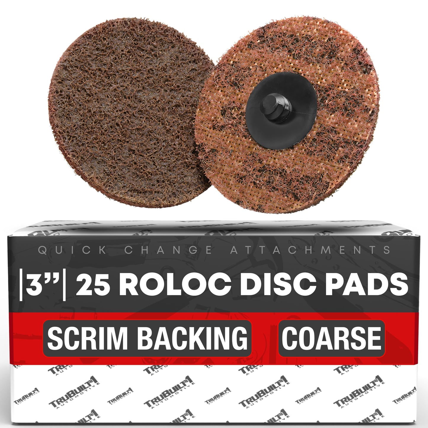 3M SC-BC 3" Roloc Disc, Coarse Grit, Pack of 25 - Sanding Surface Conditioning Discs for Metal - 3" COARSE