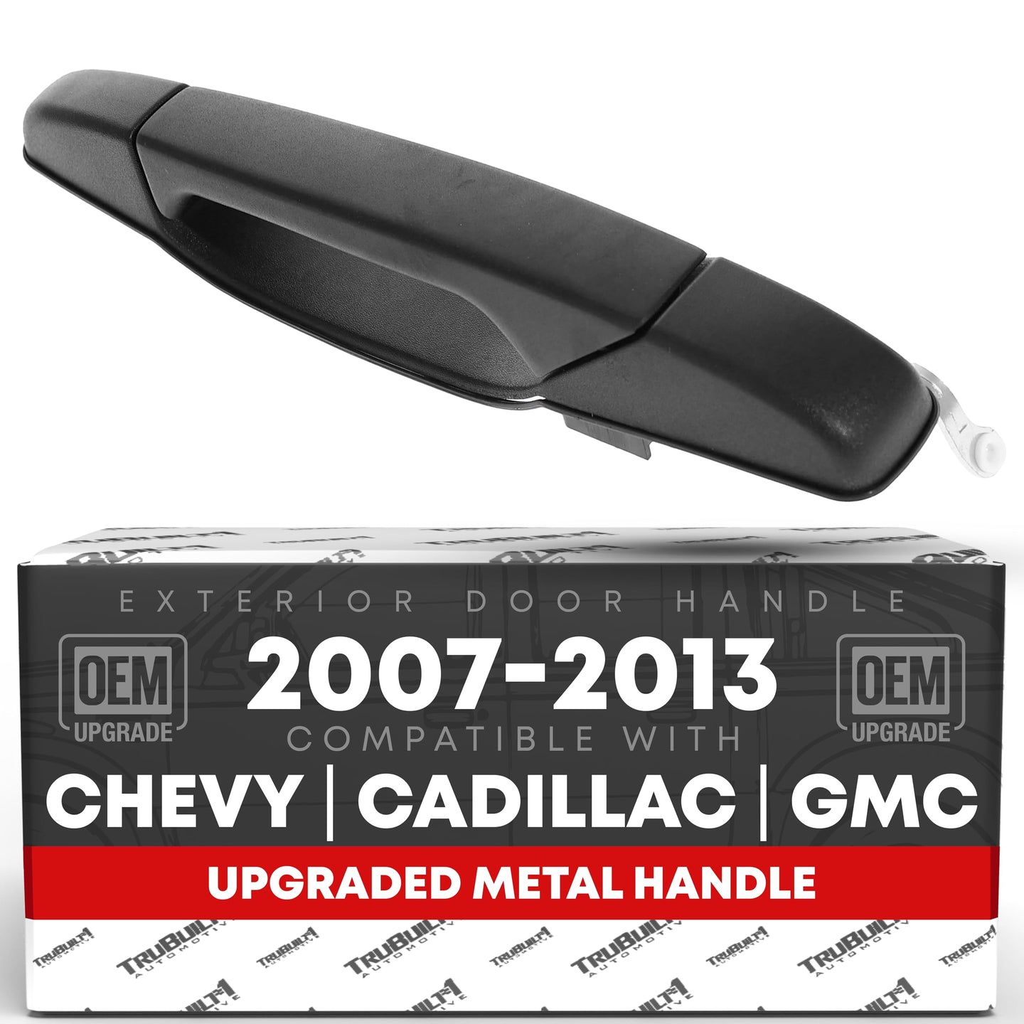 Chevrolet Silverado 1500 2500 3500; GMC Sierra 1500 2500 3500; Cadillac Escalade Exterior Rear Driver Door Handle, Textured Black - Rear Driver Side Handle