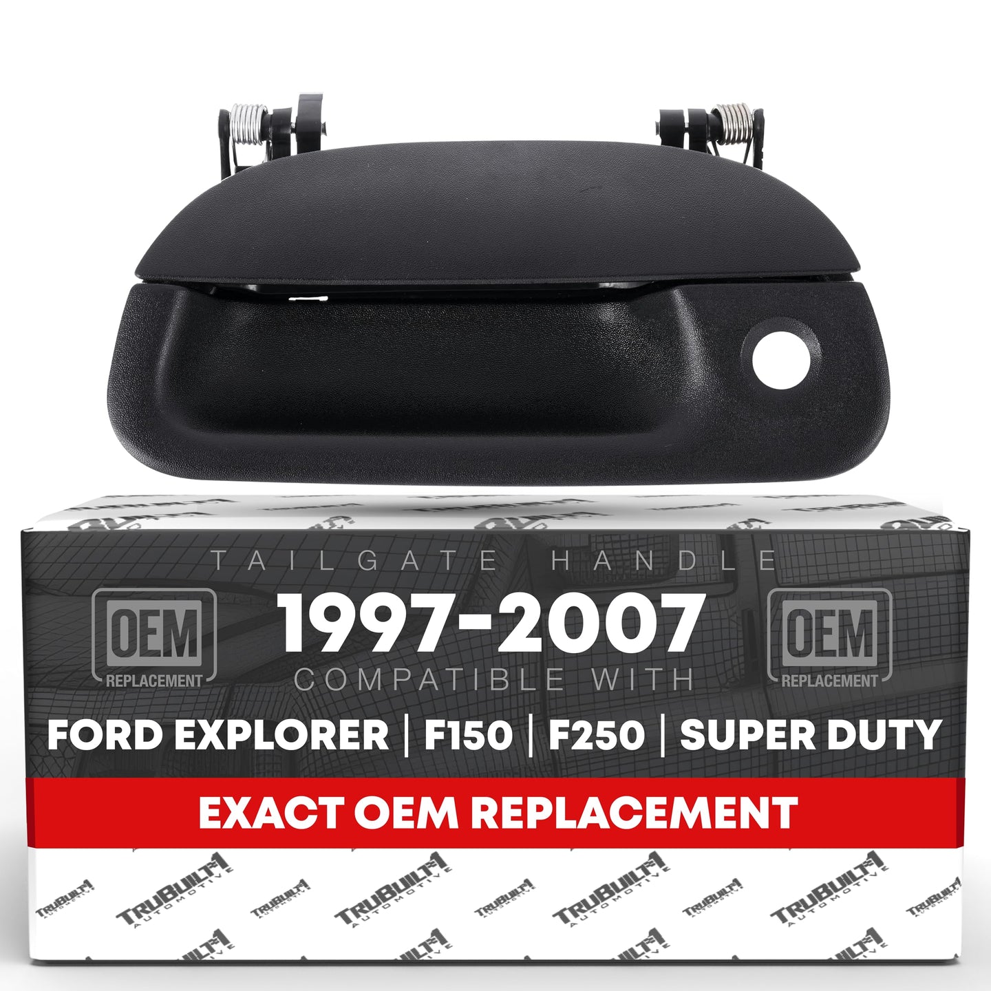 Ford F-250 F-350 F-450 F-550 Super Duty Tailgate Handle Assembly - Textured Black with Keyhole