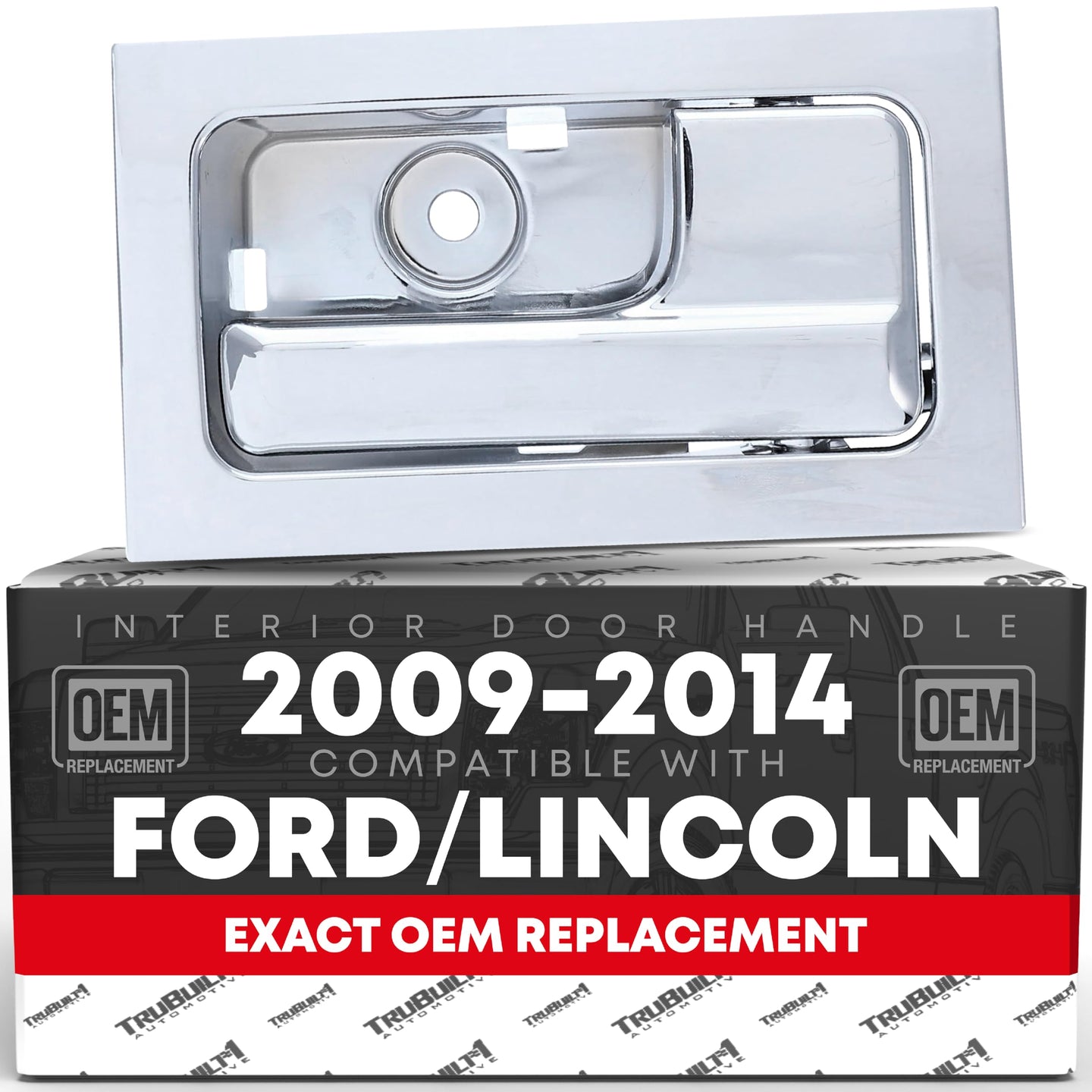 Ford F-150, Ford Lobo, Lincoln Mark LT Interior Door Handle, Front & Rear Right - All Chrome - Passenger Side - ALL-Chrome