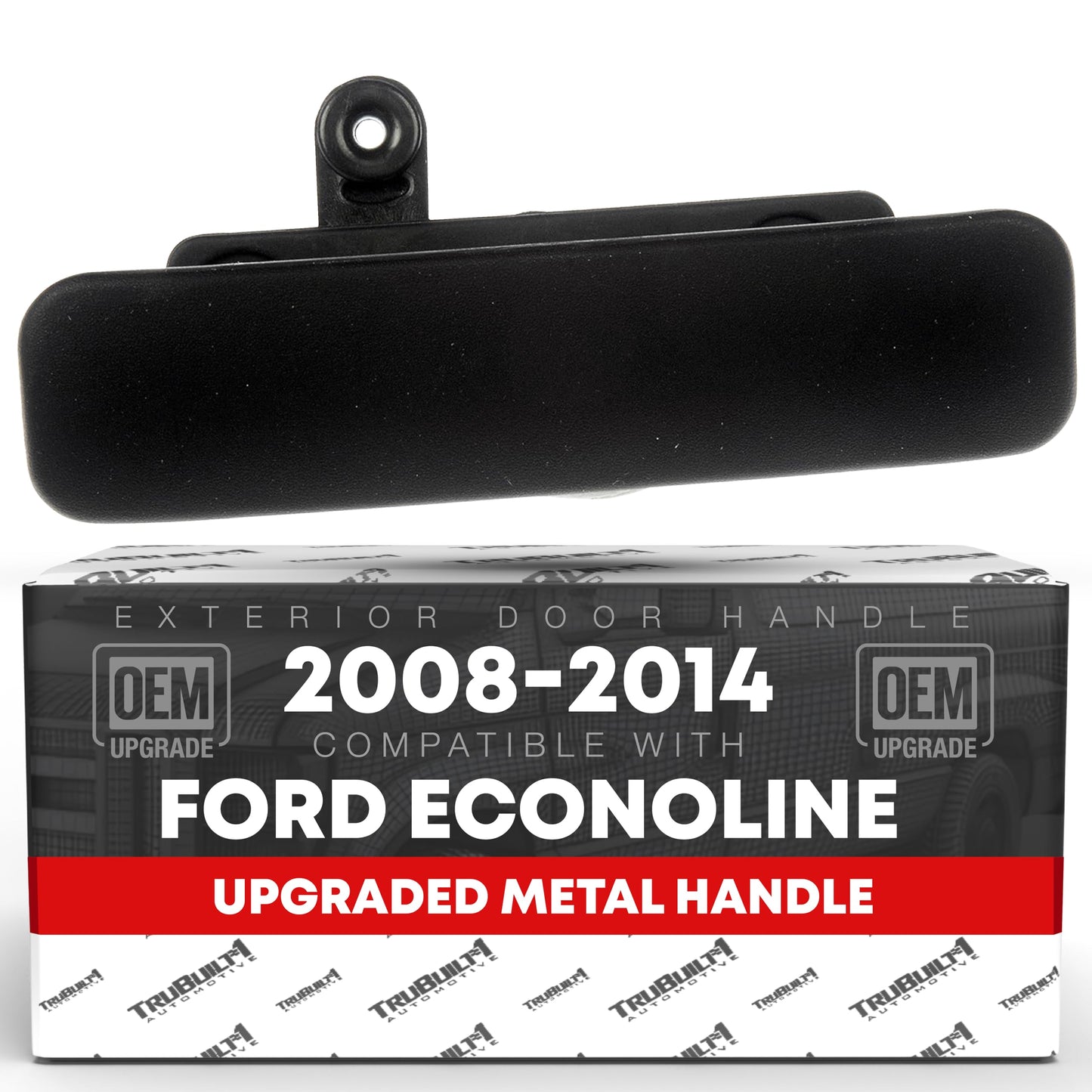 Ford Econoline E-150 E-350 Super Duty E-450 E-250 Exterior Door Handle, Front Left Driver Side - Textured Black, Metal - Front Driver Door Handle