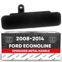 Ford Econoline E-150 E-350 Super Duty E-450 E-250 Exterior Door Handle, Front Left Driver Side - Textured Black, Metal - Front Driver Door Handle